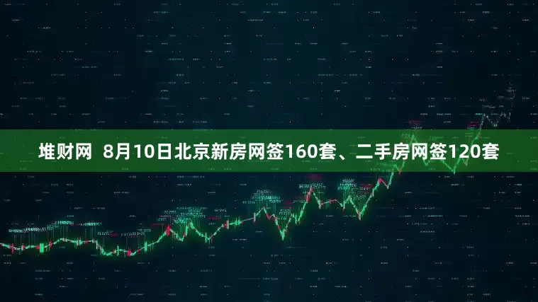 堆财网  8月10日北京新房网签160套、二手房网签120套